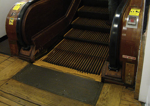  Macy*s wooden escalator New York City 